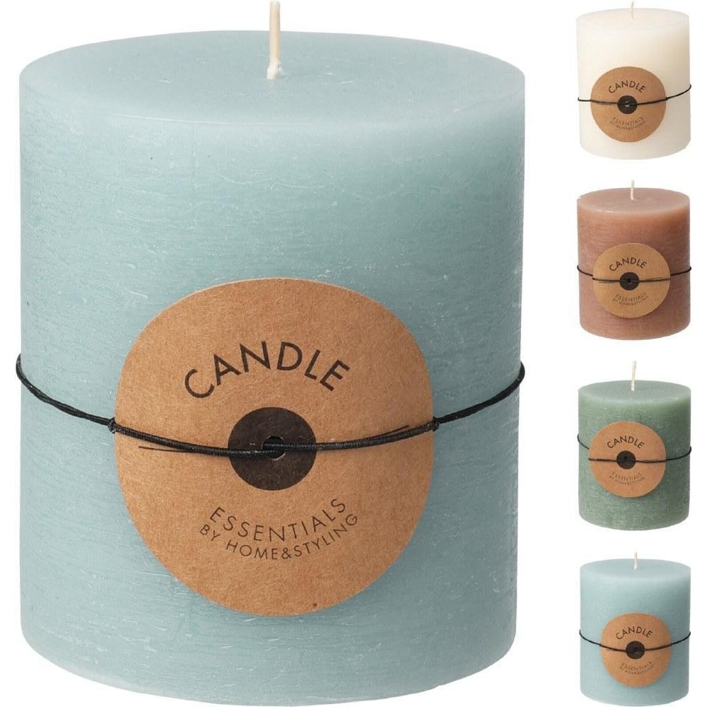 CANDELA RUSTICA 9X15CM 4 ASSORTITE